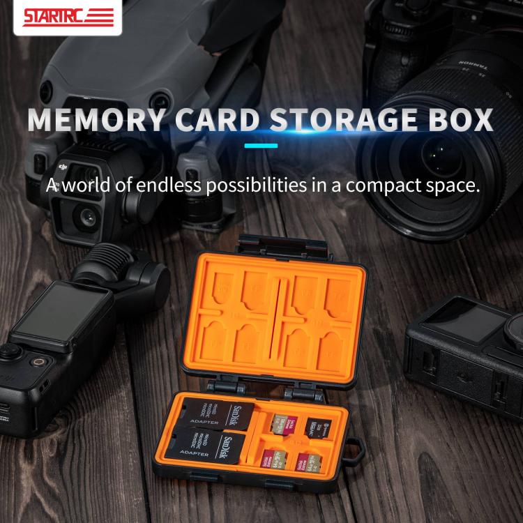 STARTRC V1 Flash Card Box SD / TF Memory Card Storage Case For DJI (Black) by STARTRC