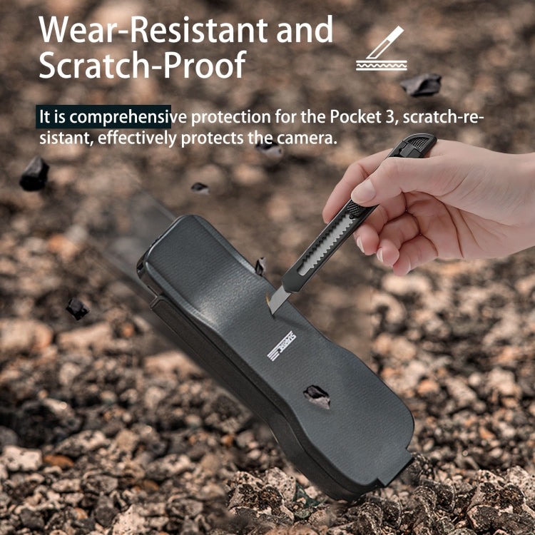 For DJI Osmo Pocket 3 STARTRC Storage Box Protective Case with Lanyard (Black) by STARTRC