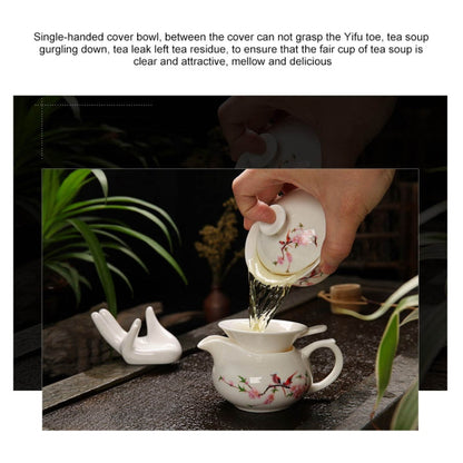 Ceramics Kung Fu Teaware Teapot Teacup Set(Singing Birds and Fragrant Flowers) by bashfashion