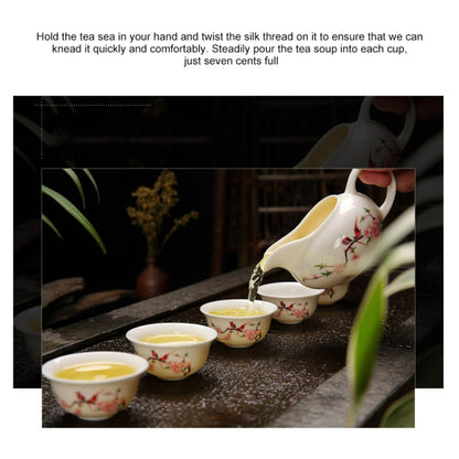Ceramics Kung Fu Teaware Teapot Teacup Set(Singing Birds and Fragrant Flowers) by bashfashion