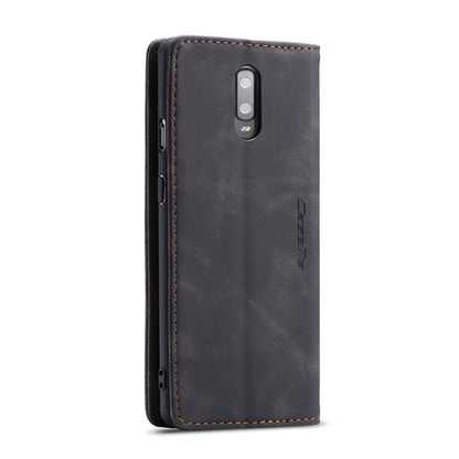 CaseMe-013 Multifunctional Horizontal Flip Leather Case with Card Slot & Holder for OnePlus 7(Black) by CaseMe