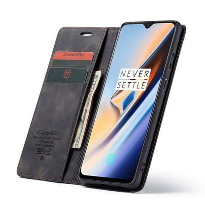 CaseMe-013 Multifunctional Horizontal Flip Leather Case with Card Slot & Holder for OnePlus 7(Black) by CaseMe