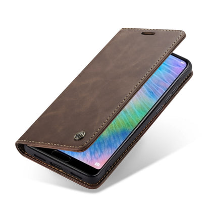 CaseMe-013 Multifunctional Horizontal Flip Leather Case with Card Slot & Holder for Huawei P20(Coffee) by CaseMe