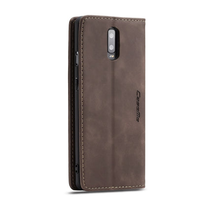 CaseMe-013 Multifunctional Horizontal Flip Leather Case with Card Slot & Holder for OnePlus 7(Coffee) by CaseMe