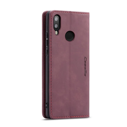 CaseMe-013 Multifunctional Horizontal Flip Leather Case with Card Slot & Holder for Huawei P20 Lite(Wine Red) by CaseMe