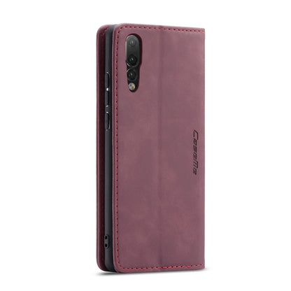 CaseMe-013 Detachable Multifunctional Horizontal Flip Leather Case with Card Slot & Holder for Huawei P20 Pro(Red Wine) by CaseMe