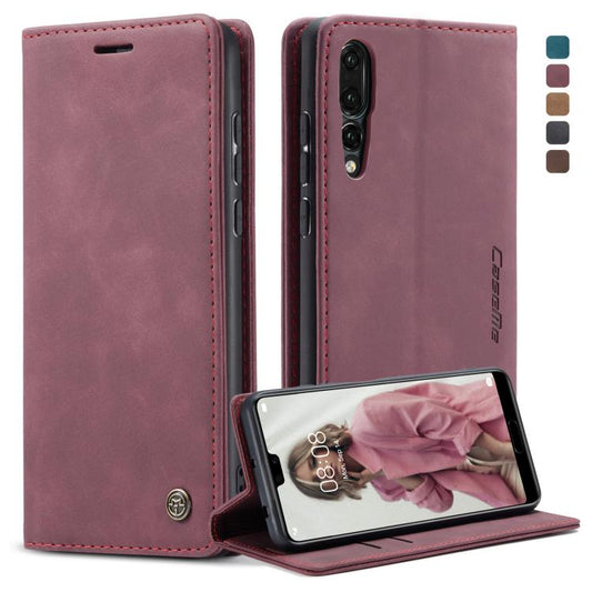 CaseMe-013 Detachable Multifunctional Horizontal Flip Leather Case with Card Slot & Holder for Huawei P20 Pro(Red Wine) by CaseMe