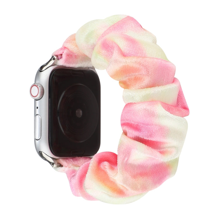 Flannel Hair Ring Strap Watch Band For Apple Watch Series 9&8&7 41mm / SE 3&SE 2&6&SE&5&4 40mm / 3&2&1 38mm(1) by bashfashion