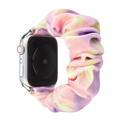 Flannel Hair Ring Strap Watch Band For Apple Watch Series 9&8&7 41mm / SE 3&SE 2&6&SE&5&4 40mm / 3&2&1 38mm(2) by bashfashion