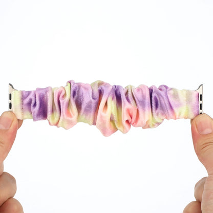 Flannel Hair Ring Strap Watch Band For Apple Watch Series 9&8&7 41mm / SE 3&SE 2&6&SE&5&4 40mm / 3&2&1 38mm(2) by bashfashion