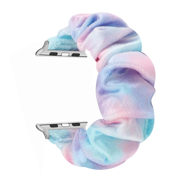 Flannel Hair Ring Strap Watch Band For Apple Watch Series 7 41mm / 6 & SE & 5 & 4 40mm / 3 & 2 & 1 38mm(5) by bashfashion