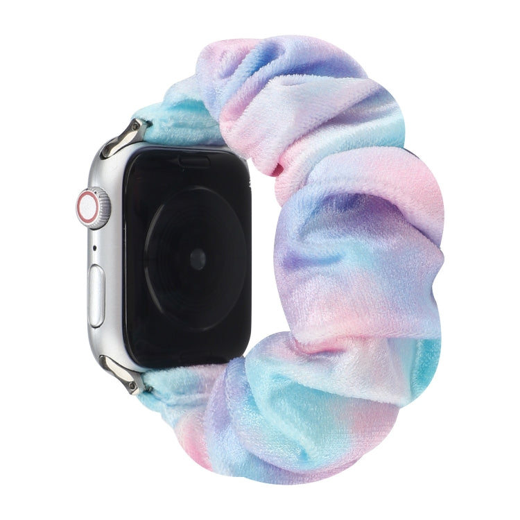 Flannel Hair Ring Strap Watch Band For Apple Watch Series 7 41mm / 6 & SE & 5 & 4 40mm / 3 & 2 & 1 38mm(5) by bashfashion