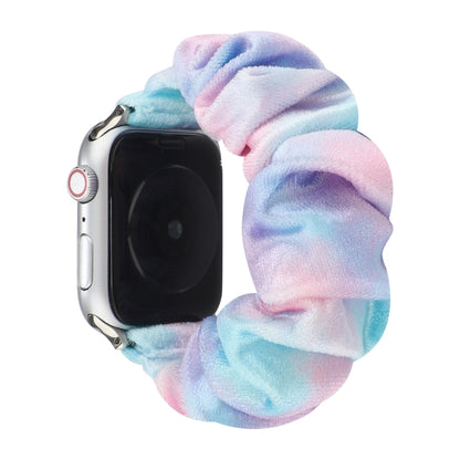 Flannel Hair Ring Strap Watch Band For Apple Watch Series 7 41mm / 6 & SE & 5 & 4 40mm / 3 & 2 & 1 38mm(5) by bashfashion