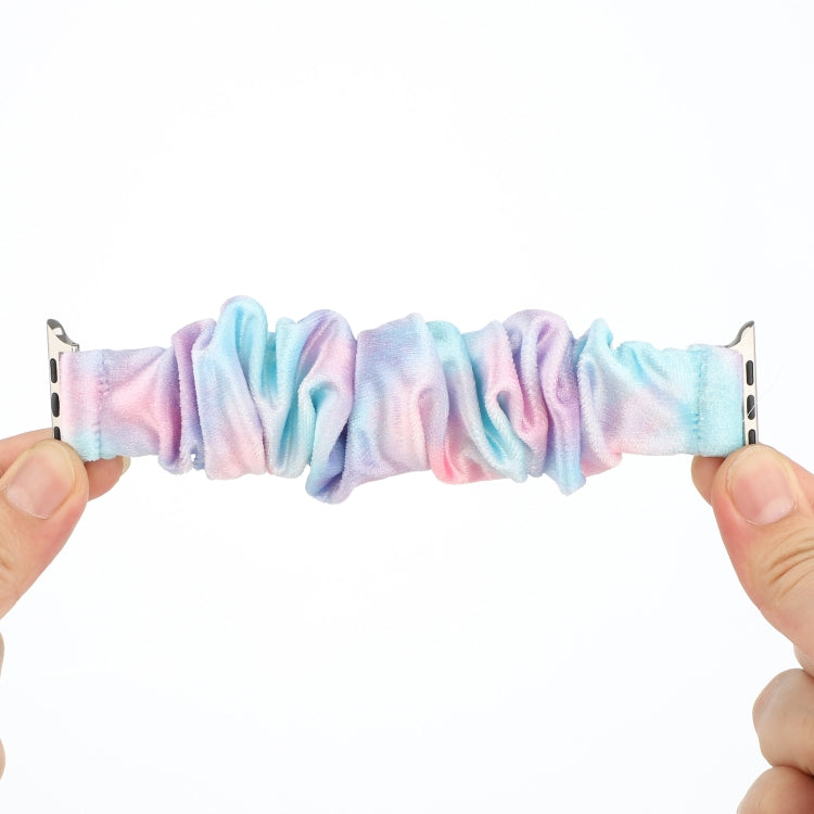 Flannel Hair Ring Strap Watch Band For Apple Watch Series 7 41mm / 6 & SE & 5 & 4 40mm / 3 & 2 & 1 38mm(5) by bashfashion