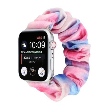 Flannel Hair Ring Strap Watch Band For Apple Watch Series 9&8&7 41mm / SE 3&SE 2&6&SE&5&4 40mm / 3&2&1 38mm(10) by bashfashion