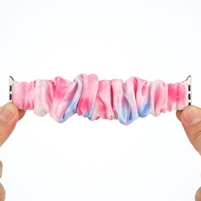 Flannel Hair Ring Strap Watch Band For Apple Watch Series 9&8&7 41mm / SE 3&SE 2&6&SE&5&4 40mm / 3&2&1 38mm(10) by bashfashion