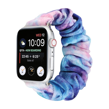 Flannel Hair Ring Strap Watch Band For Apple Watch Series 9&8&7 41mm / SE 3&SE 2&6&SE&5&4 40mm / 3&2&1 38mm(15) by bashfashion