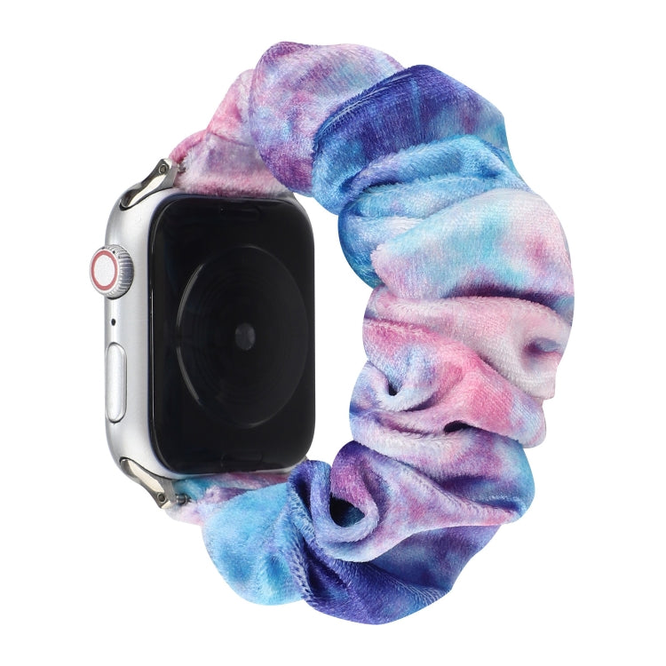 Flannel Hair Ring Strap Watch Band For Apple Watch Series 9&8&7 41mm / SE 3&SE 2&6&SE&5&4 40mm / 3&2&1 38mm(15) by bashfashion