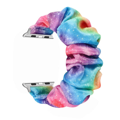 Flannel Hair Ring Strap Watch Band For Apple Watch Series 9&8&7 41mm / SE 3&SE 2&6&SE&5&4 40mm / 3&2&1 38mm(16) by bashfashion