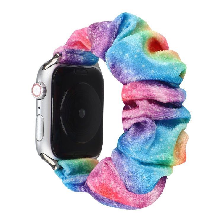 Flannel Hair Ring Strap Watch Band For Apple Watch Series 9&8&7 41mm / SE 3&SE 2&6&SE&5&4 40mm / 3&2&1 38mm(16) by bashfashion