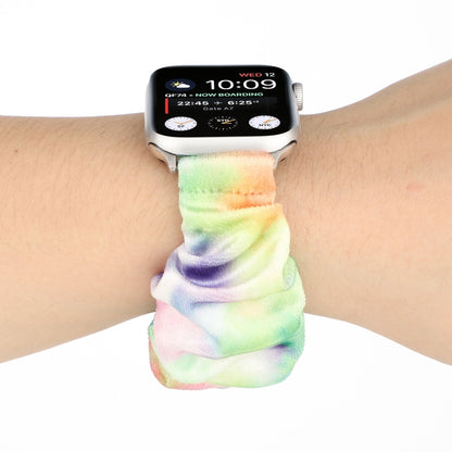 Flannel Hair Ring Strap Watch Band For Apple Watch Series 9&8&7 41mm / SE 3&SE 2&6&SE&5&4 40mm / 3&2&1 38mm(18) by bashfashion