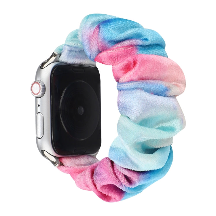 Flannel Hair Ring Strap Watch Band For Apple Watch Series 9&8&7 41mm / SE 3&SE 2&6&SE&5&4 40mm / 3&2&1 38mm(20) by bashfashion