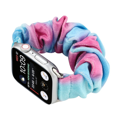 Flannel Hair Ring Strap Watch Band For Apple Watch Series 9&8&7 41mm / SE 3&SE 2&6&SE&5&4 40mm / 3&2&1 38mm(23) by bashfashion