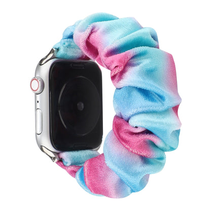 Flannel Hair Ring Strap Watch Band For Apple Watch Series 9&8&7 41mm / SE 3&SE 2&6&SE&5&4 40mm / 3&2&1 38mm(23) by bashfashion