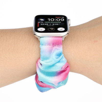 Flannel Hair Ring Strap Watch Band For Apple Watch Series 9&8&7 41mm / SE 3&SE 2&6&SE&5&4 40mm / 3&2&1 38mm(23) by bashfashion