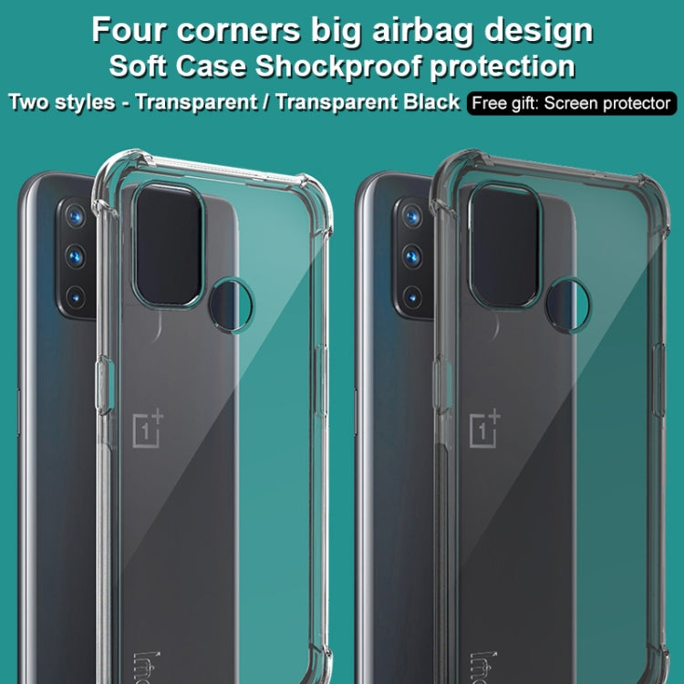For OnePlus Nord N100 IMAK All-inclusive Shockproof Airbag TPU Case(Transparent Black) by imak