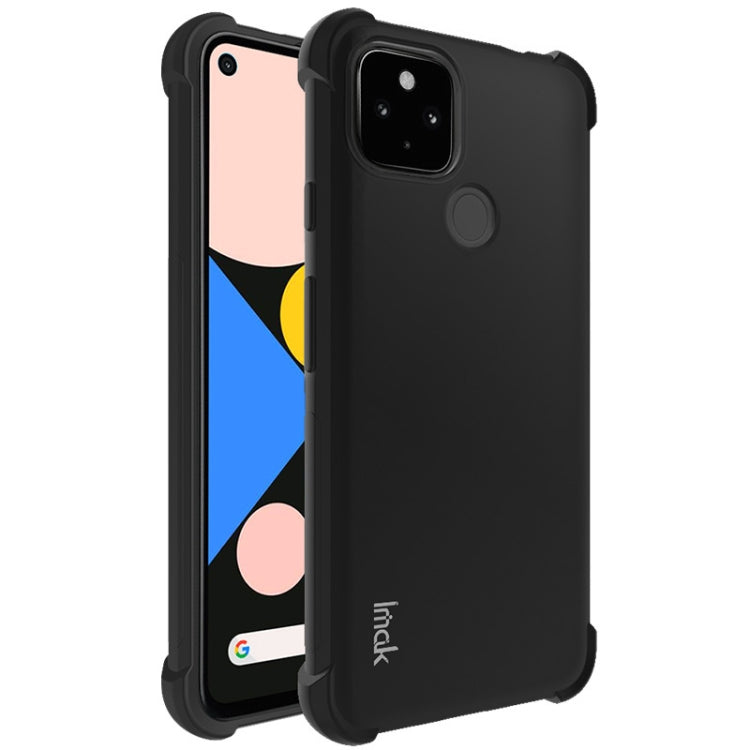 For Google Pixel 5 IMAK All-inclusive Shockproof Airbag TPU Case with Screen Protector(Metal Black) by imak