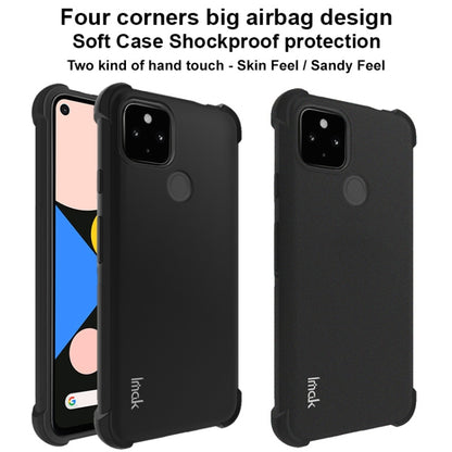 For Google Pixel 5 IMAK All-inclusive Shockproof Airbag TPU Case with Screen Protector(Metal Black) by imak