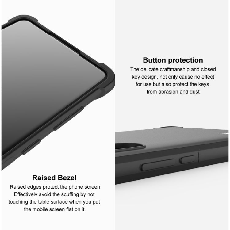 For Google Pixel 5 IMAK All-inclusive Shockproof Airbag TPU Case with Screen Protector(Metal Black) by imak