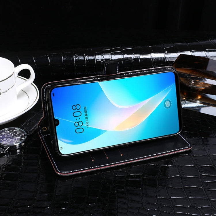 For Huawei nova 8 SE idewei Crocodile Texture Horizontal Flip Leather Case with Holder & Card Slots & Wallet(Black) by idewei