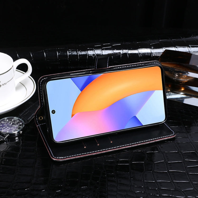 For Huawei Honor 10X Lite idewei Crocodile Texture Horizontal Flip Leather Case with Holder & Card Slots & Wallet(Black) by idewei