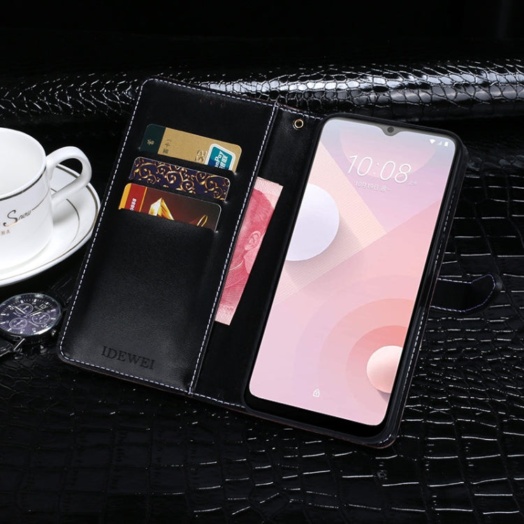 For HTC Desire 20+ idewei Crocodile Texture Horizontal Flip Leather Case with Holder & Card Slots & Wallet(Black) by idewei