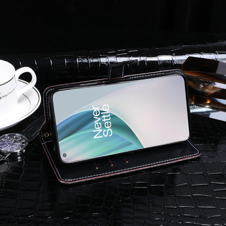 For OnePlus Nord N10 5G idewei Crocodile Texture Horizontal Flip Leather Case with Holder & Card Slots & Wallet(Dark Blue) by idewei