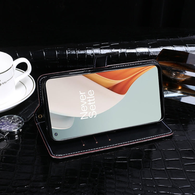 For OnePlus Nord N100 idewei Crocodile Texture Horizontal Flip Leather Case with Holder & Card Slots & Wallet(Dark Blue) by idewei