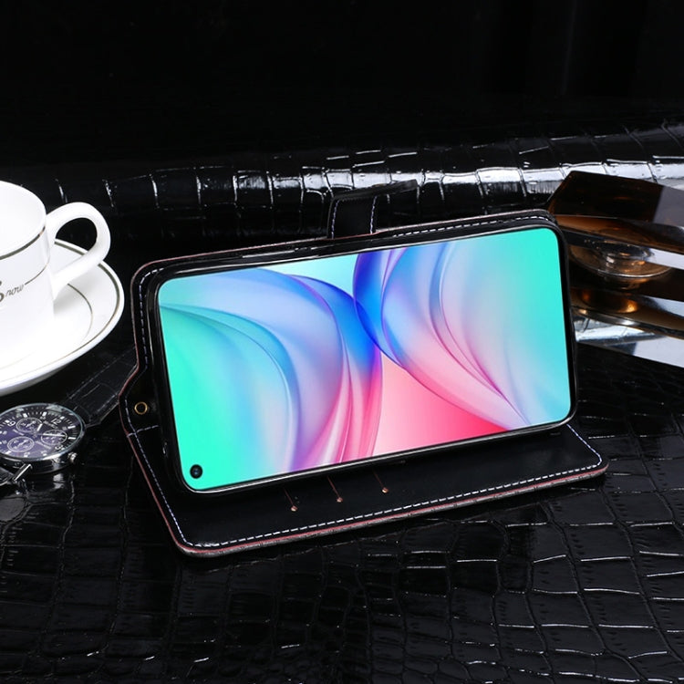 For Infinix Hot 10 idewei Crocodile Texture Horizontal Flip Leather Case with Holder & Card Slots & Wallet(Black) by idewei