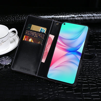 For Infinix Hot 10 idewei Crocodile Texture Horizontal Flip Leather Case with Holder & Card Slots & Wallet(Black) by idewei