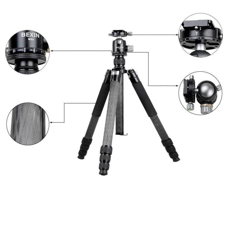BEXIN W324C M44 Carbon Fiber Tripod Stable Shooting Camera for Video Point Dslr Camera by BEXIN