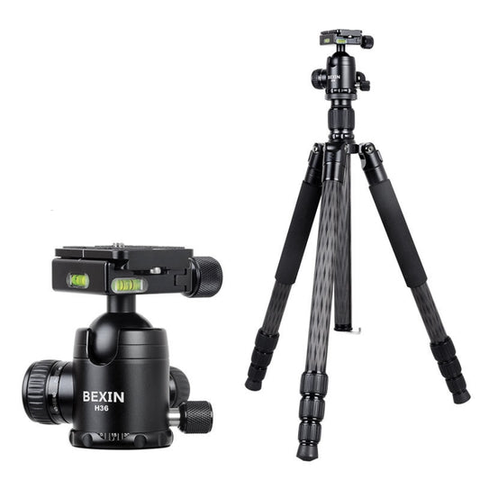 BEXIN W284C H36 Carbon Fiber Professional Photo Tripod for DSLR Camera by BEXIN