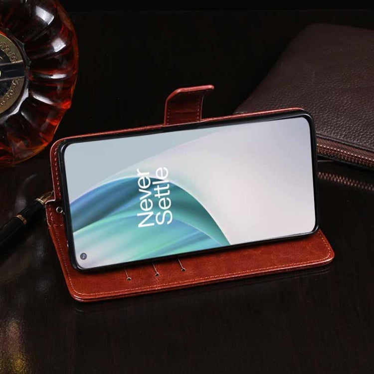 For OnePlus Nord N10 5G idewei Crazy Horse Texture Horizontal Flip Leather Case with Holder & Card Slots & Wallet(White) by idewei