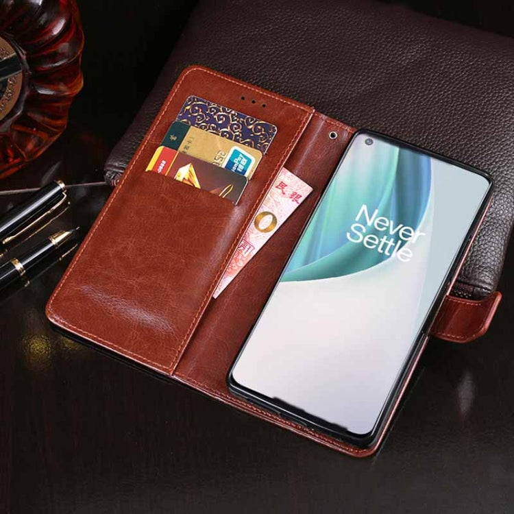 For OnePlus Nord N10 5G idewei Crazy Horse Texture Horizontal Flip Leather Case with Holder & Card Slots & Wallet(White) by idewei