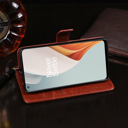 For OnePlus Nord N100 idewei Crazy Horse Texture Horizontal Flip Leather Case with Holder & Card Slots & Wallet(Yellow) by idewei