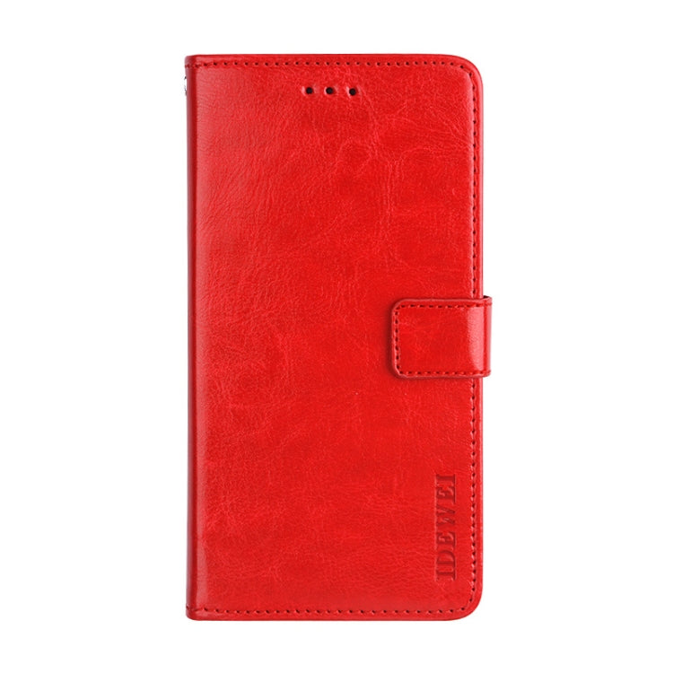 For Nokia 2.4 idewei Crazy Horse Texture Horizontal Flip Leather Case with Holder & Card Slots & Wallet(Red) by idewei
