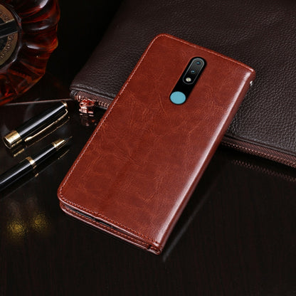 For Nokia 2.4 idewei Crazy Horse Texture Horizontal Flip Leather Case with Holder & Card Slots & Wallet(Red) by idewei