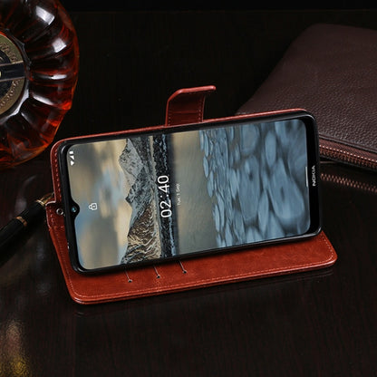 For Nokia 2.4 idewei Crazy Horse Texture Horizontal Flip Leather Case with Holder & Card Slots & Wallet(Red) by idewei