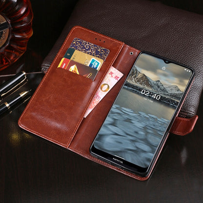 For Nokia 2.4 idewei Crazy Horse Texture Horizontal Flip Leather Case with Holder & Card Slots & Wallet(Red) by idewei