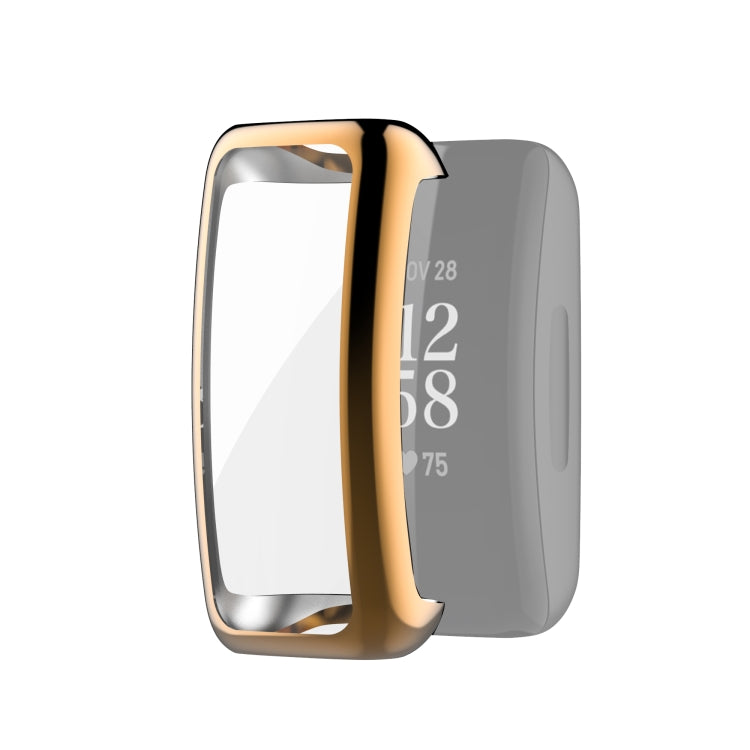 For Fitbit Inspire 2 Full Coverage TPU Protective Case Cover(Rose Gold) by bashfashion